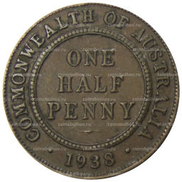 1/2 пенни 1938 года Австралия
