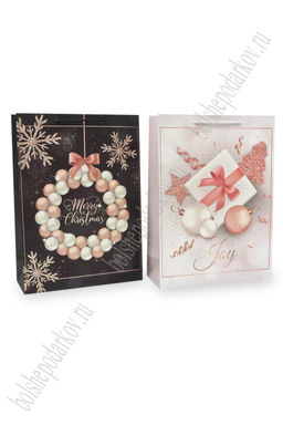 Пакет Новогодний 30*41,5*12 см (12 шт) SF-7826, микс №1 - Больше подарков фото 3