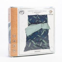 Постельное бельё Этель Дуэт Эвкалипт (вид 2) 143х215 см - 2 шт, 220х240 см, 70х70 см -2 шт, поплин  фото 10