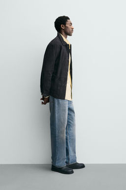 SUEDE LEATHER OVERSHIRT - Zara фото 4