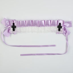 Карнавальная повязка Лолита цвет сиреневый с белым кружевом - Simaland фото 9