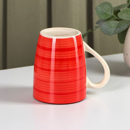 Кружка керамическая Доляна Морской мир, 360 мл, цвет красный  фото 3