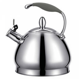 Чайник из нержавеющей стали Linea Tea 3л, д21см, h25см, со свистком, многослойное капсульное дно, нескользящая ручка, цветная коробка, Regent (Китай) Подходит для всех видов плит, включая индукционную