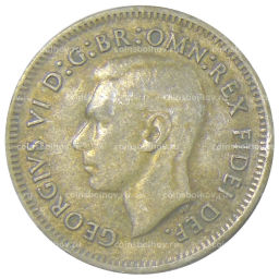 Монета 6 пенсов 1951 года Австралия