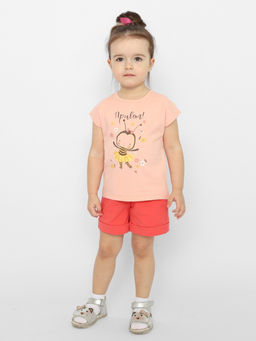 CRB wear/CSBG 63572-47-376 Футболка для девочки,персиковый/Ex.Cherubino