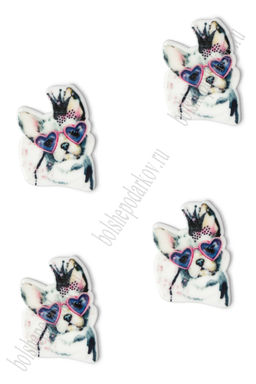 Кабошон-вырубка "Собачка" 2,5*3,5 см (10 шт) SF-5915, №2