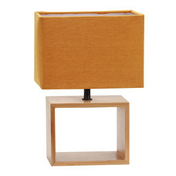 UML-B401 E27 ORANGE/WOOD Светильник настольный декоративный под лампу Е27, 40W. Механический выключатель. Оранжевый. ТМ Uniel