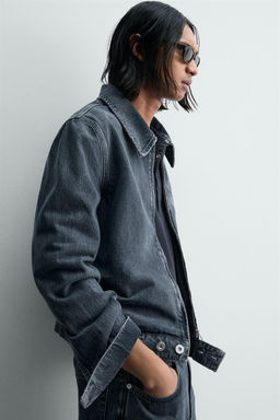LIMITED EDITION ZIP-UP DENIM JACKET - Zara фото 14
