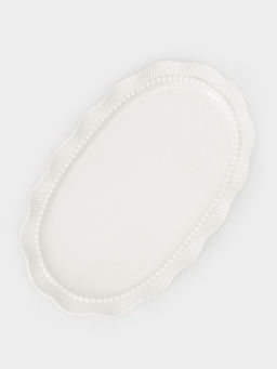 Блюдо сервировочное Breeze, 30.5×19×2 см, керамика, белое