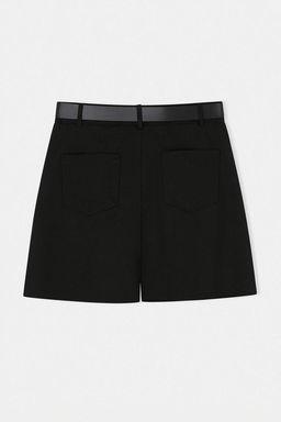 Siyah Gabardin Kemerli K?sa Etek TWOSS26ET00084 - Trendyolmilla фото 6
