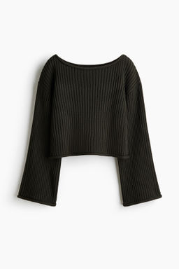 Jersey de punto acanalado con escote barco - H&m фото 2