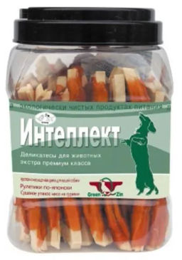 Грин Кьюзин ИНТЕЛЛЕКТ (Сушеное утиное мясо на сурими) 750гр*6 DkSu750t