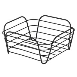 51772 GIPFEL Корзинка для хлеба MORAN квадратная, 20х20х10 см, с текстильной вставкой. Материал: углеродистая сталь, хлопок. Цвет: черный, серый  фото 4