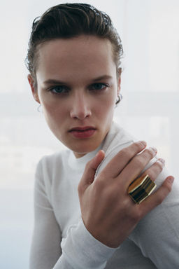 MAXI GEOMETRIC STONE RING - Zara фото 2