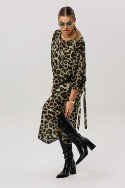 Платье ANELLI 1733 зеленый леопард фото 6