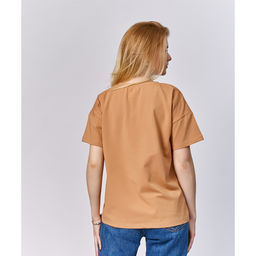 Футболка женская MINAKU: Basic line, оранжевая, размер 50