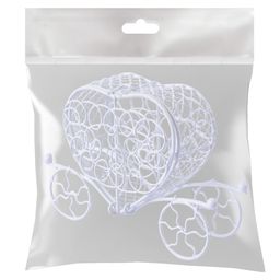 Миниатюра садовая Blumentag MET-409 Карета металл 8 х 11 см 01 Белый фото 3