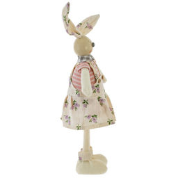 Игрушка набивная "Заяц/Зайка", L15 W8 H44/33 см, 2в.