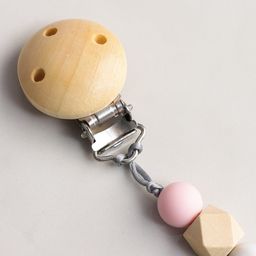 Подарочный набор Держатель для соски и прорезыватель, розовый, Крошка Я  фото 4