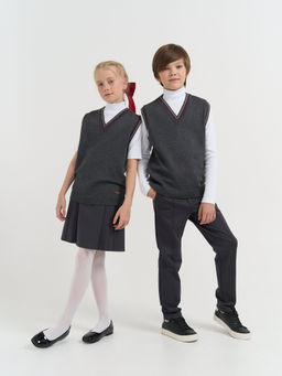 Жилет вязаный Серый 7+ - Bungly фото 13