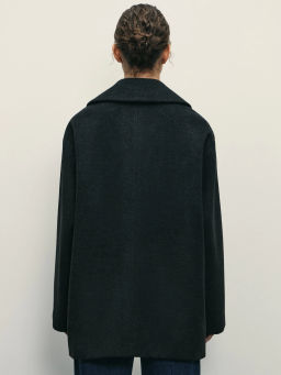 Полупальто свободного силуэта со спущенным плечом / Zarina  фото 6