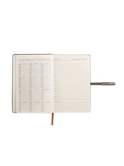 Ежедневник недатированный А5, с хлястиком, 112 листов, в линейку, пвх, коричневый - Simaland фото 8