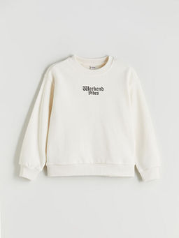 Bisiklet Yaka K?z ?ocuk Sweatshirt