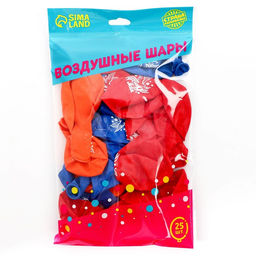 Воздушные шары латексные 12" «9 мая», 25 шт.