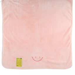 Полотенце из микрофибры "Счастливчик" 70х140см, полиэстер 100%, с вышивкой "Be happy", розовый (Китай)