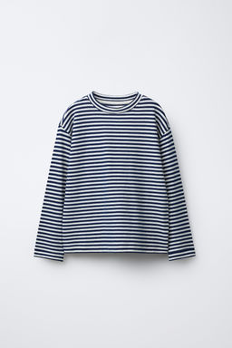 STRIPED LABEL T-SHIRT