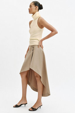FALDA MIDI ASIM?TRICA / Tostado - Zara фото 3