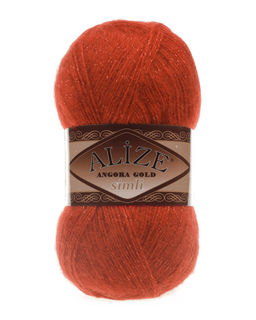 Ангора голд сим (Angora gold sim) пряжа Alize 20%шерсть 5%метанит 75%акрил 5х100г/500м фото 16