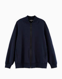 Тёмно-синий жакет-бомбер для мальчика 240281