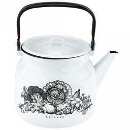 "Harvest" Чайник эмалированный 3,5л, металлическая крышка (Россия)