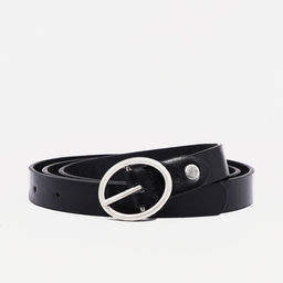 Ремень женский, ширина 2 см, винт, пряжка металл, цвет чёрный