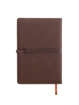 Ежедневник недатированный А5, с хлястиком, 112 листов, в линейку, пвх, коричневый - Simaland фото 12