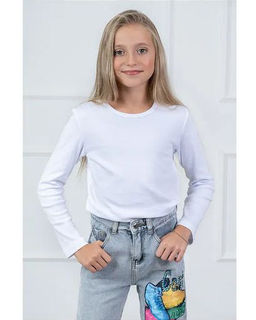 Лонгслив дл/рук ИН, цвет белый, 100%х/б