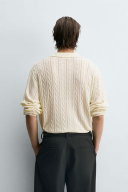 BRAIDED TEXTURE POLO SHIRT - Zara фото 3