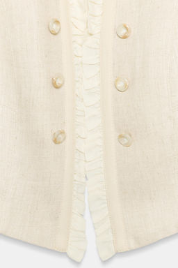 BLAZER CORTA VOLANTES / Beige claro - Zara фото 10