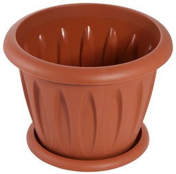 Цена за 2 шт. Горшок для растений "Фелиция" терракотовый 1,8л Д180 с поддоном С103Т