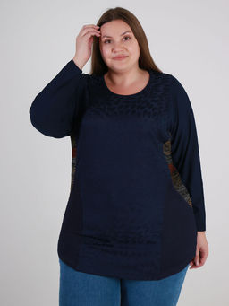 Туника темно-синяя plus size - Almond фото 2