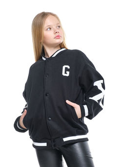 Бомбер (куртка) 33-7594 черный - Mini maxi фото 5