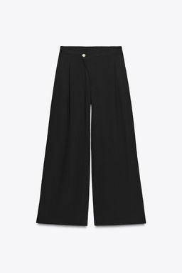 WIDE-LEG TROUSERS WITH WRAP WAIST - Zara фото 12