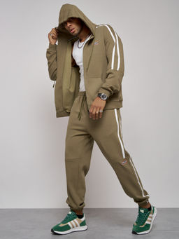 Спортивный костюм мужской трикотажный демисезонный цвета хаки 12011Kh - Mtforce фото 16