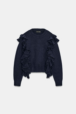 KNIT JUMPER WITH RUFFLES - Zara фото 4