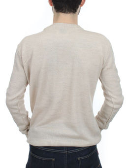 L632 LIGHT BEIGE Джемпер мужской (100% шерсть) - Фабричный китай фото 5