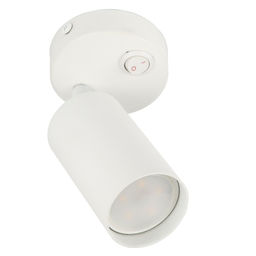 DLC-S620 GU10/B WHITE Светильник декоративный накладной, серия Sotto. Без лампы, цоколь GU10. Выкл. на корпусе. Металл. Белый. TM Fametto