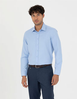Koyu Mavi Slim Fit Uzun Kollu G_mlek - Pierre cardin фото 3