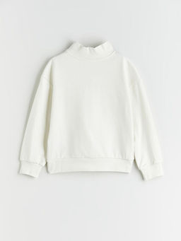 Dik Yaka K?z ?ocuk Sweatshirt