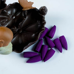 Подставка для благовоний TAKE IT EASY «Бабочка на лотосе», набор благовоний конусы, стелющийся дым, 14×16×12 см